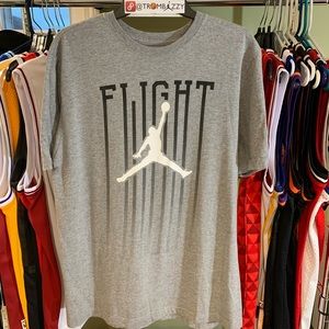 Air Jordan Flight Grey & Black Jumpman T Shirt